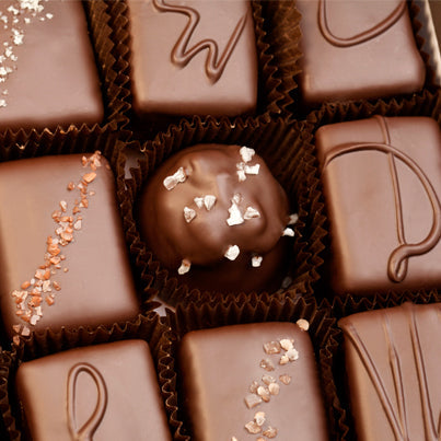 12 Piece Signature Handcrafted Chocolate Collection with Satin Ribbon