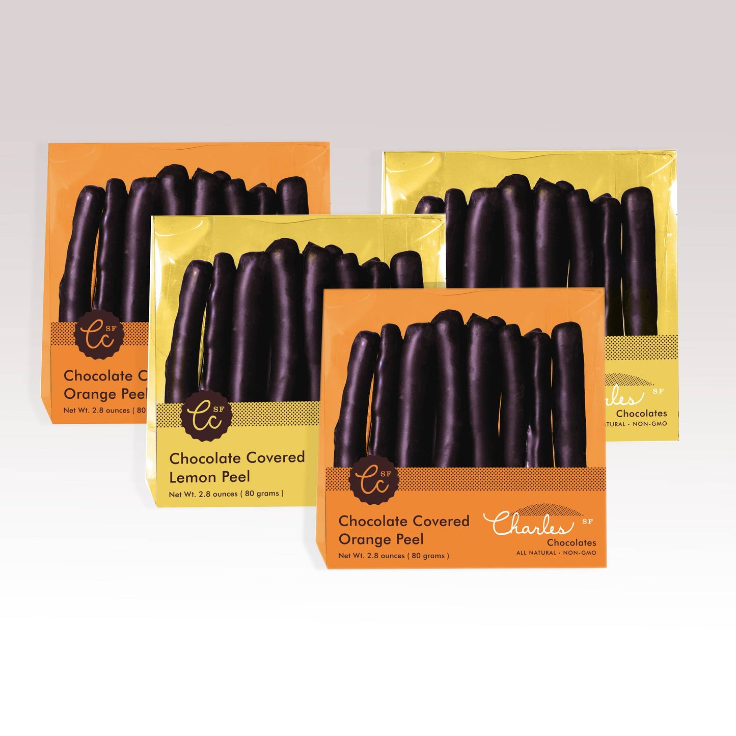 Chocolate Covered Lemon and Orange Peels Variety Pack