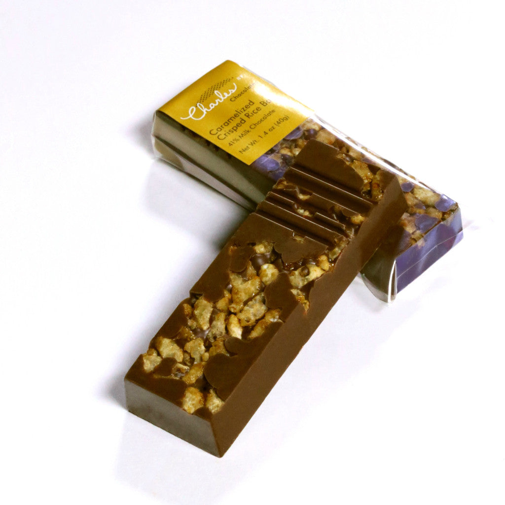 Mini Caramelized Crisped Rice Bar - Milk - Charles Chocolates
