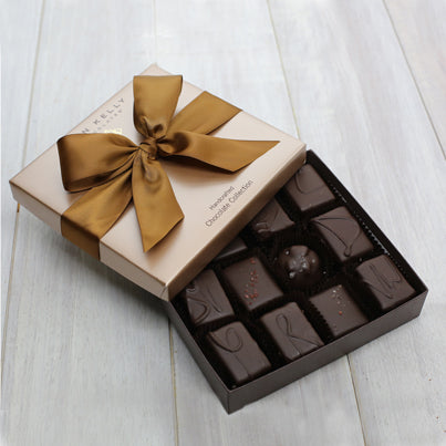12 Piece Signature Handcrafted Chocolate Collection with Satin Ribbon