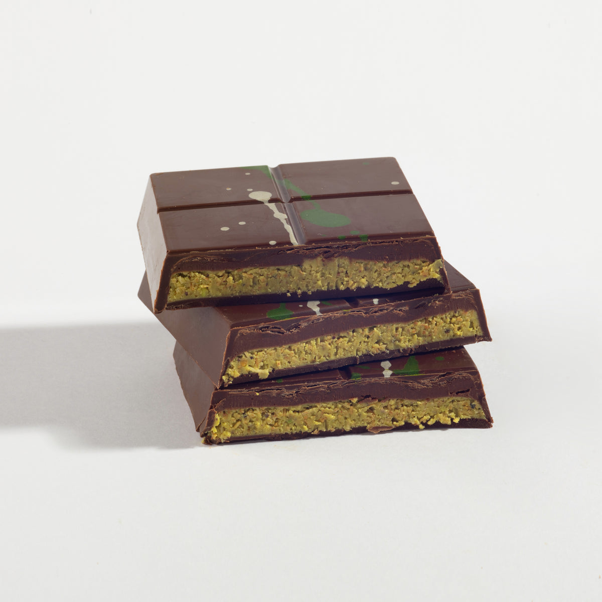 CC DUBAI BAR GANACHE STACK dubai-done-better-pistachio-bittersweet-chocolate-ganache-bar