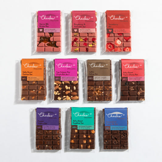 10 Bar Chocolate Collection: three Ruby Garnet bars and seven Premium and Salty-Sweet bars