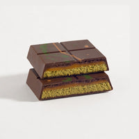 Pistachio Caramel Dubai Done Better bar cut open