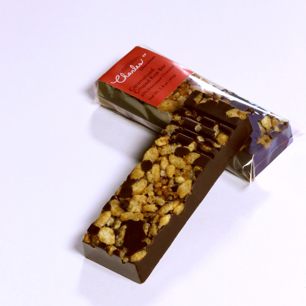 Mini Caramelized Crisped Rice Bar - Bittersweet - Charles Chocolates
